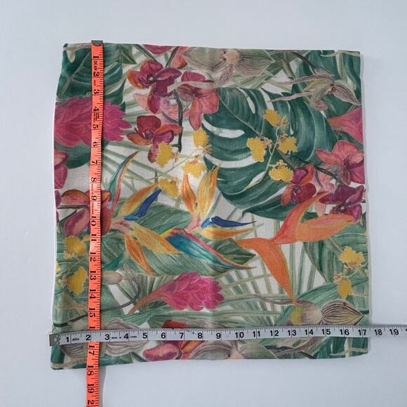 Tropical Pillow Cover Set of 3 Floral Flowers Island Coastal Beach Palms - Picture 7 of 7